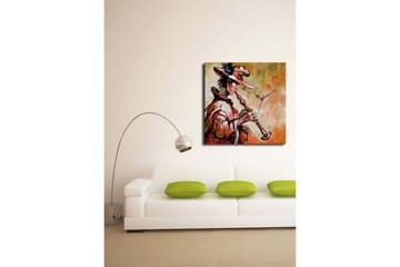 Dekorativ Canvasbilde med Klokke - Flerfarget - Interiør - Veggdekorasjon - Klokker