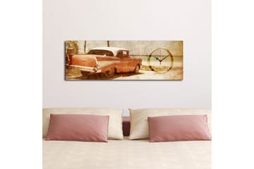 Dekorativ Canvasbilde med Klokke - Flerfarget - Interiør - Veggdekorasjon - Klokker