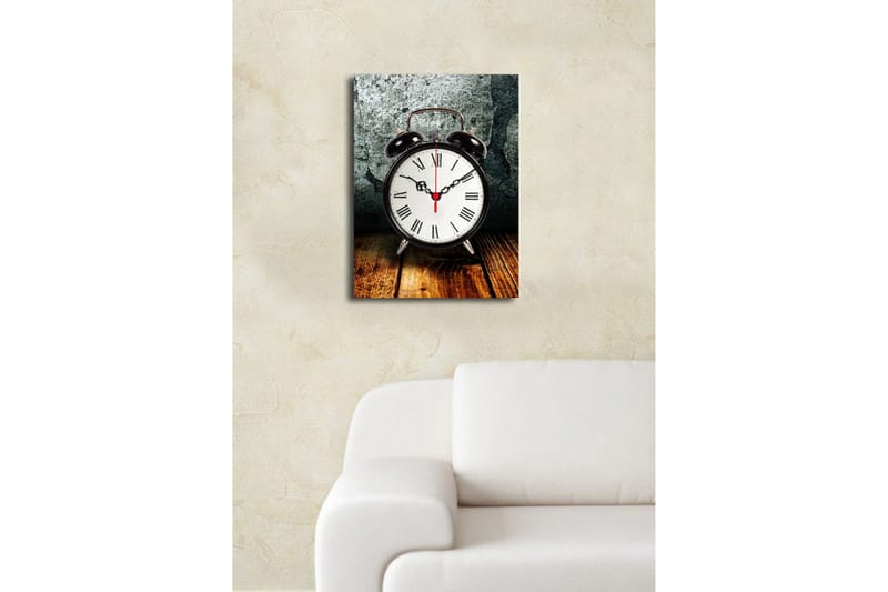 Dekorativ Canvasbilde med Klokke - Flerfarget - Interiør - Veggdekorasjon - Klokker