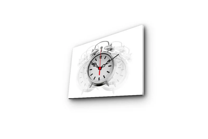 Dekorativ Canvasbilde med Klokke - Flerfarget - Interiør - Veggdekorasjon - Klokker