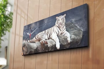 Dekorativ Canvasbilde med Klokke - Flerfarget - Interiør - Veggdekorasjon - Klokker