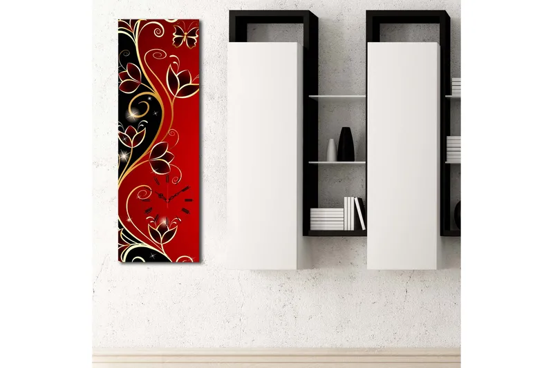 Dekorativ Canvasbilde med Klokke - Flerfarget - Interiør - Veggdekorasjon - Klokker