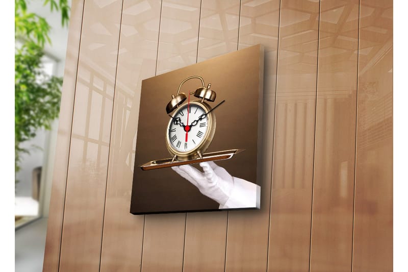 Dekorativ Canvasbilde med Klokke, Flerfarget