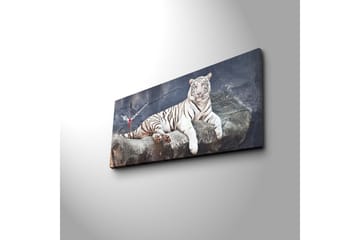 Dekorativ Canvasbilde med Klokke - Flerfarget - Interiør - Veggdekorasjon - Klokker