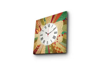 Dekorativ Canvasbilde med Klokke - Flerfarget - Interiør - Veggdekorasjon - Klokker
