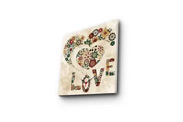 Dekorativ Canvasbilde med Klokke - Flerfarget - Interiør - Veggdekorasjon - Klokker