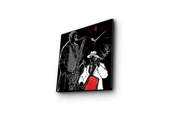 Dekorativ Canvasbilde med Klokke - Flerfarget - Interiør - Veggdekorasjon - Klokker