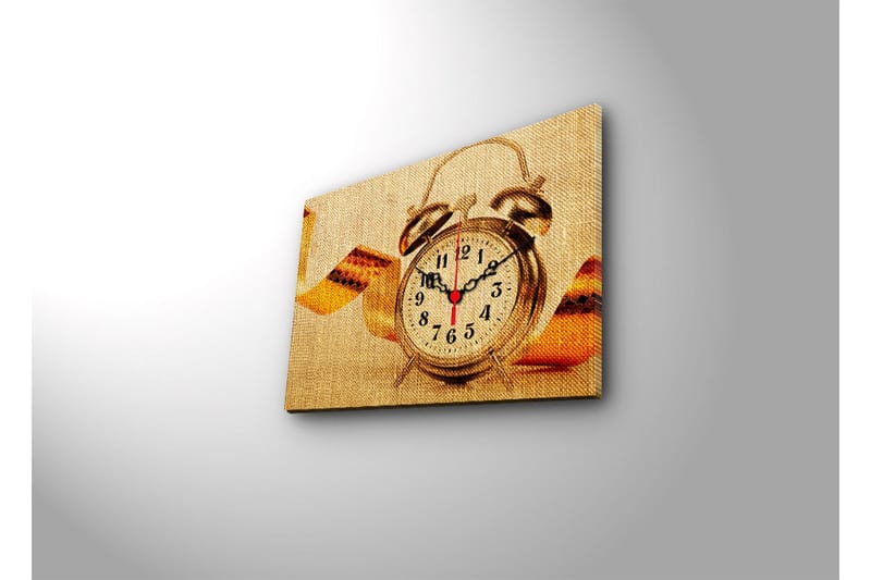 Dekorativ Canvasbilde med Klokke - Flerfarget - Interiør - Veggdekorasjon - Klokker