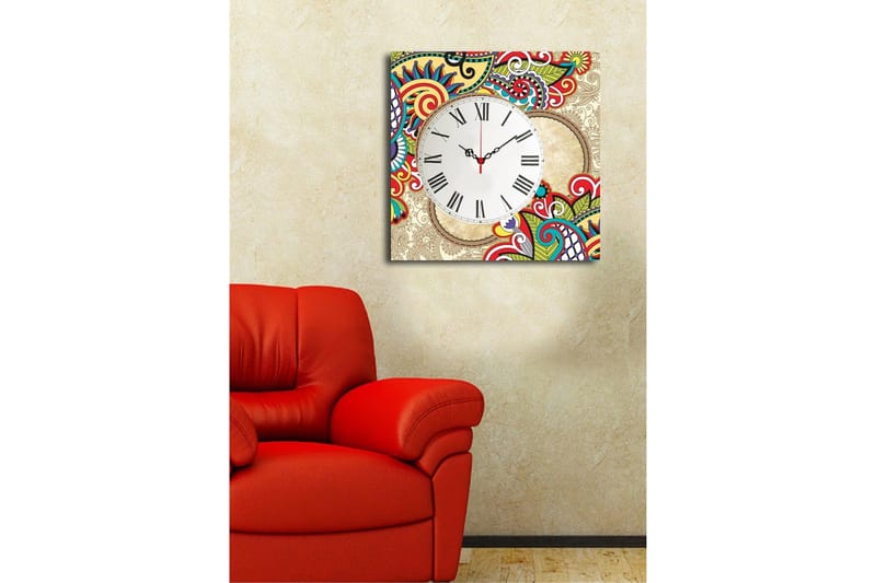 Dekorativ Canvasbilde med Klokke - Flerfarget - Interiør - Veggdekorasjon - Klokker