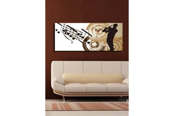 Dekorativ Canvasbilde med Klokke - Flerfarget - Interiør - Veggdekorasjon - Klokker