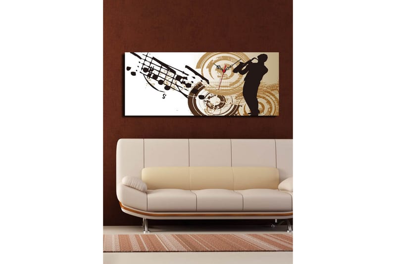 Dekorativ Canvasbilde med Klokke - Flerfarget - Interiør - Veggdekorasjon - Klokker