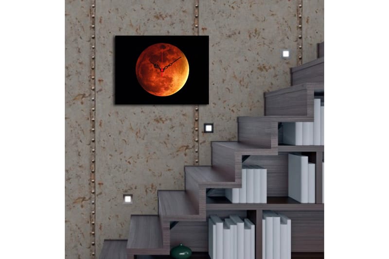 Dekorativ Canvasbilde med Klokke - Flerfarget - Interiør - Veggdekorasjon - Klokker