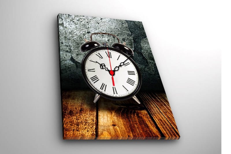 Dekorativ Canvasbilde med Klokke - Flerfarget - Interiør - Veggdekorasjon - Klokker