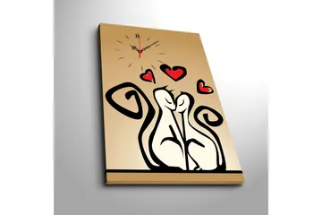 Dekorativ Canvasbilde med Klokke - Flerfarget - Interiør - Veggdekorasjon - Klokker