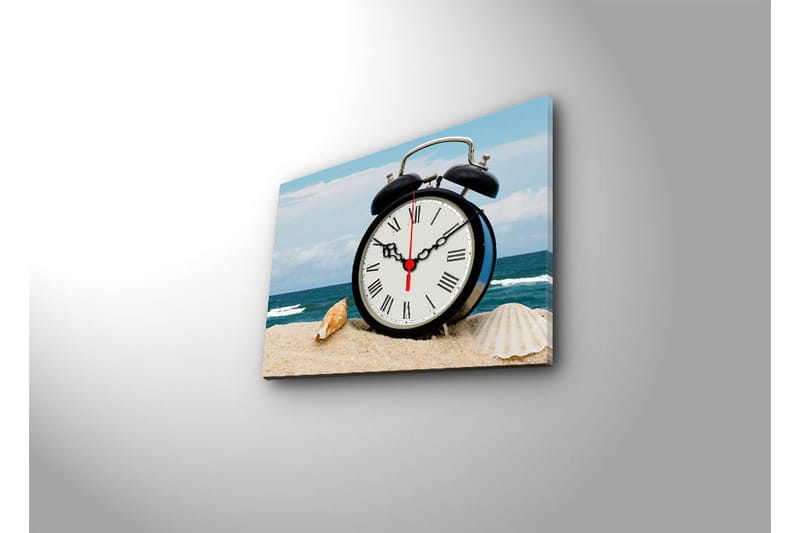 Dekorativ Canvasbilde med Klokke - Flerfarget - Interiør - Veggdekorasjon - Klokker