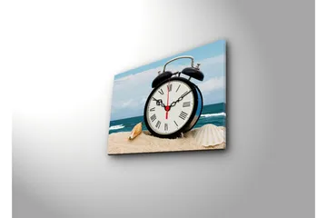 Dekorativ Canvasbilde med Klokke - Flerfarget - Interiør - Veggdekorasjon - Klokker