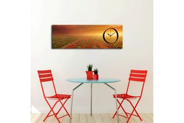 Dekorativ Canvasbilde med Klokke - Flerfarget - Interiør - Veggdekorasjon - Klokker