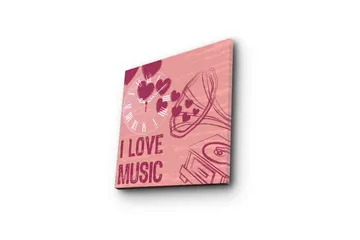 Dekorativ Canvasbilde med Klokke - Flerfarget - Interiør - Veggdekorasjon - Klokker