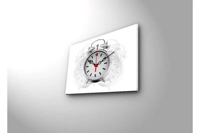 Dekorativ Canvasbilde med Klokke - Flerfarget - Interiør - Veggdekorasjon - Klokker