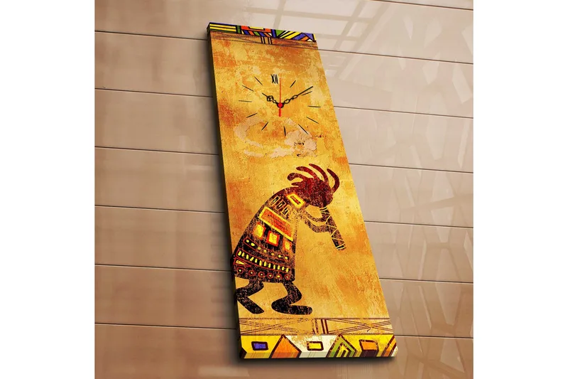 Dekorativ Canvasbilde med Klokke, Flerfarget