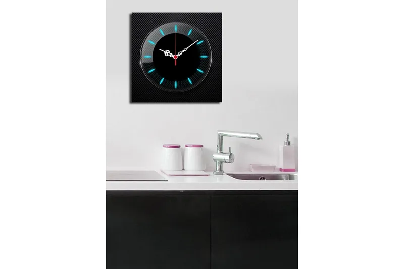 Dekorativ Canvasbilde med Klokke - Flerfarget - Interiør - Veggdekorasjon - Klokker