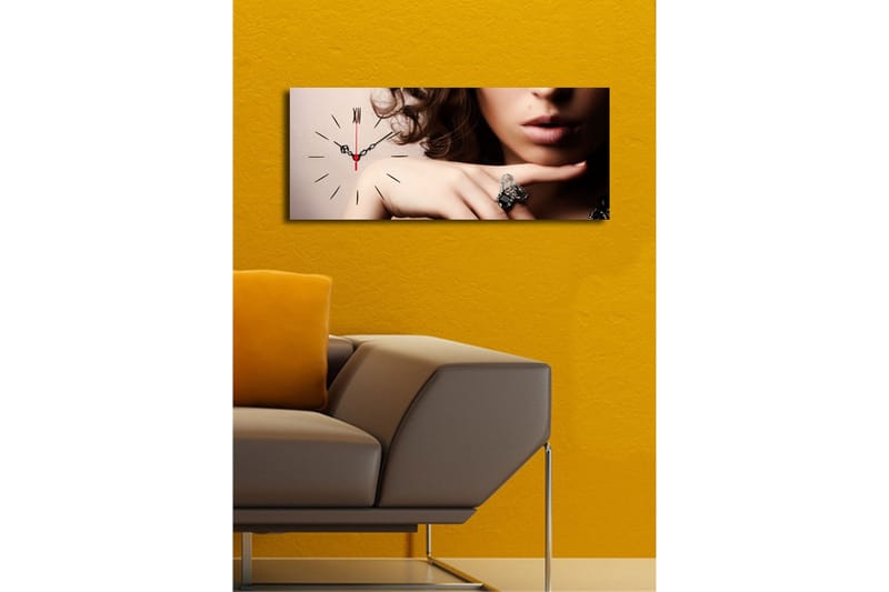 Dekorativ Canvasbilde med Klokke - Flerfarget - Interiør - Veggdekorasjon - Klokker