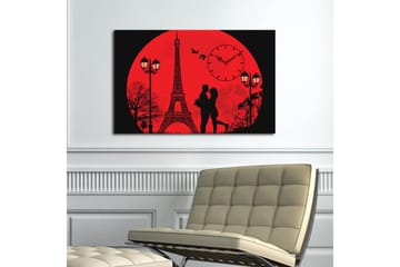 Dekorativ Canvasbilde med Klokke - Flerfarget - Interiør - Veggdekorasjon - Klokker