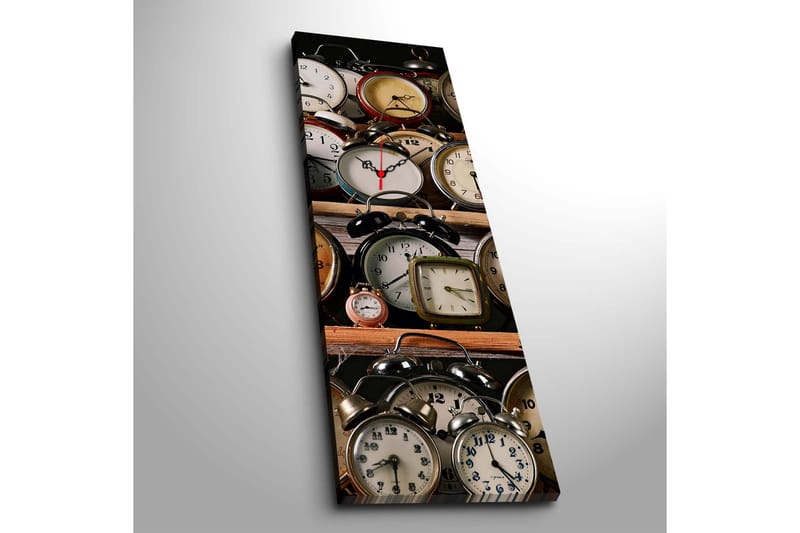 Dekorativ Canvasbilde med Klokke - Flerfarget - Interiør - Veggdekorasjon - Klokker