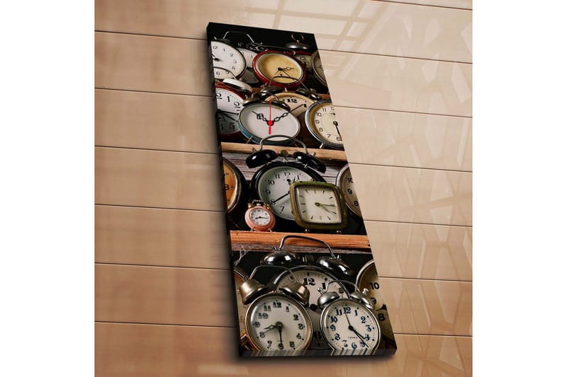 Dekorativ Canvasbilde med Klokke, Flerfarget