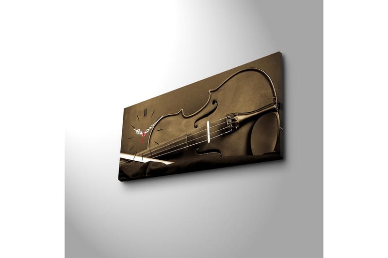 Dekorativ Canvasbilde med Klokke - Flerfarget - Interiør - Veggdekorasjon - Klokker