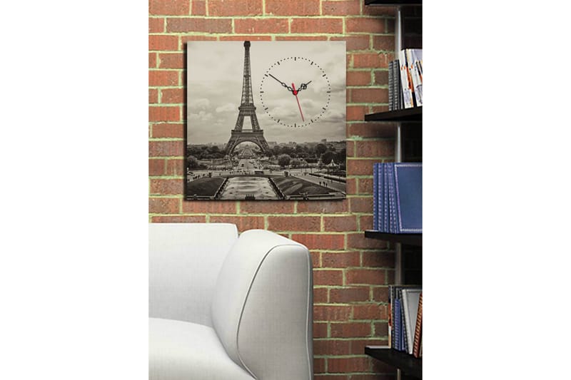 Dekorativ Canvasbilde med Klokke - Flerfarget - Interiør - Veggdekorasjon - Klokker