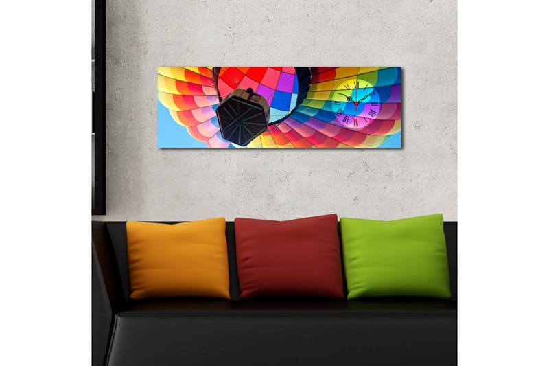 Dekorativ Canvasbilde med Klokke - Flerfarget - Interiør - Veggdekorasjon - Klokker