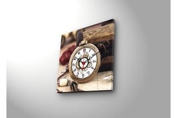 Dekorativ Canvasbilde med Klokke - Flerfarget - Interiør - Veggdekorasjon - Klokker