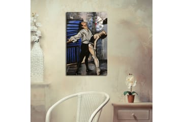 Dekorativ Canvasbilde med Klokke - Flerfarget - Interiør - Veggdekorasjon - Klokker