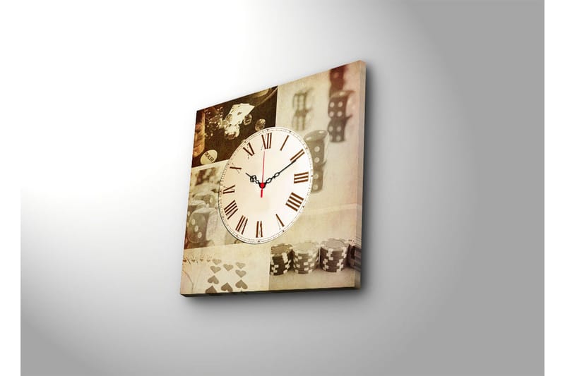 Dekorativ Canvasbilde med Klokke - Flerfarget - Interiør - Veggdekorasjon - Klokker