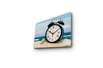 Dekorativ Canvasbilde med Klokke - Flerfarget - Interiør - Veggdekorasjon - Klokker