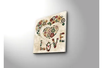 Dekorativ Canvasbilde med Klokke - Flerfarget - Interiør - Veggdekorasjon - Klokker