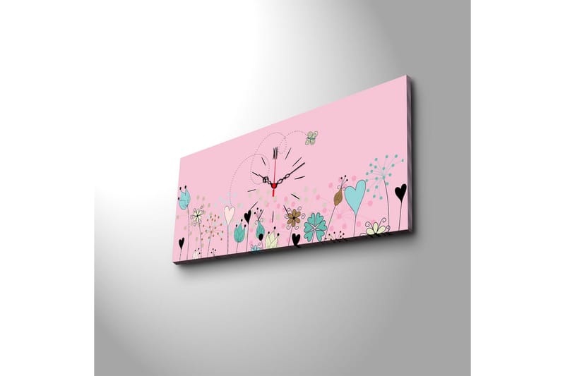 Dekorativ Canvasbilde med Klokke - Flerfarget - Interiør - Veggdekorasjon - Klokker