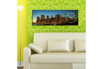 Dekorativ Canvasbilde med Klokke - Flerfarget - Interiør - Veggdekorasjon - Klokker