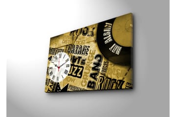 Dekorativ Canvasbilde med Klokke - Flerfarget - Interiør - Veggdekorasjon - Klokker