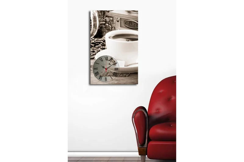 Dekorativ Canvasbilde med Klokke - Flerfarget - Interiør - Veggdekorasjon - Klokker
