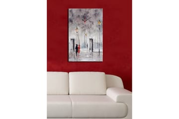 Dekorativ Canvasbilde med Klokke - Flerfarget - Interiør - Veggdekorasjon - Klokker