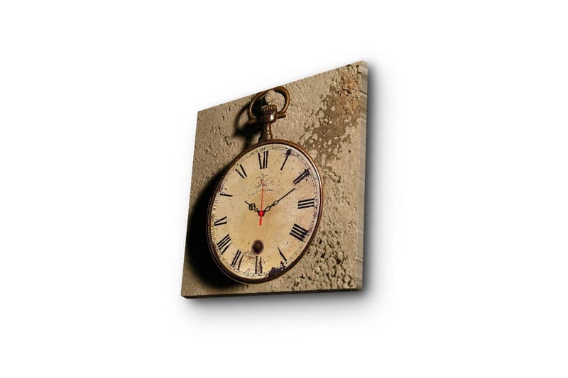 Dekorativ Canvasbilde med Klokke - Flerfarget - Interiør - Veggdekorasjon - Klokker