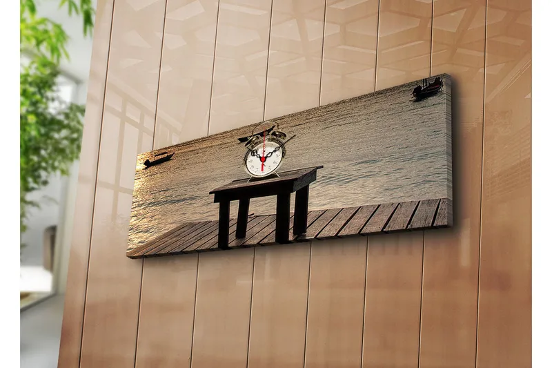 Dekorativ Canvasbilde med Klokke, Flerfarget