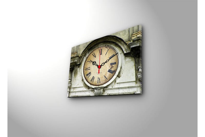 Dekorativ Canvasbilde med Klokke - Flerfarget - Interiør - Veggdekorasjon - Klokker