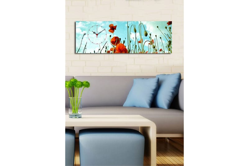 Dekorativ Canvasbilde med Klokke - Flerfarget - Interiør - Veggdekorasjon - Klokker