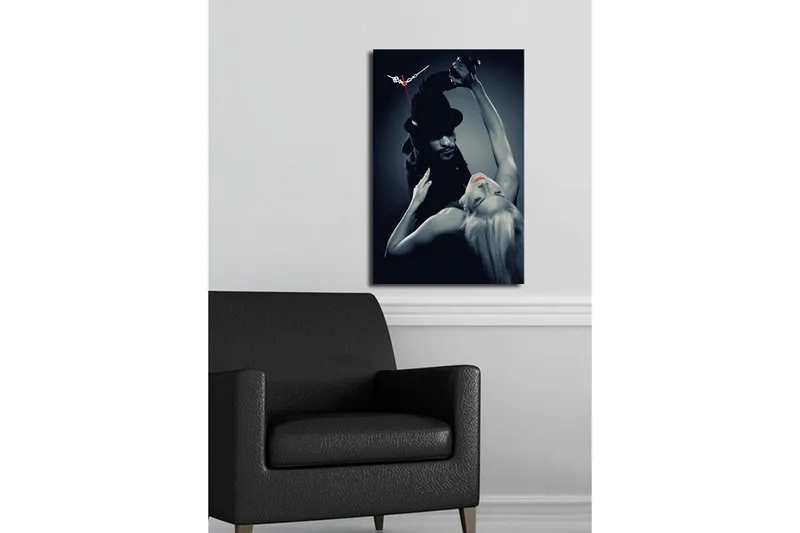 Dekorativ Canvasbilde med Klokke - Flerfarget - Interiør - Veggdekorasjon - Klokker