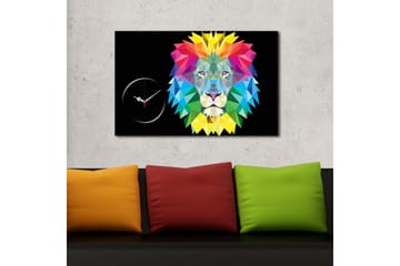 Dekorativ Canvasbilde med Klokke - Flerfarget - Interiør - Veggdekorasjon - Klokker