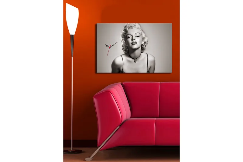 Dekorativ Canvasbilde med Klokke - Flerfarget - Interiør - Veggdekorasjon - Klokker