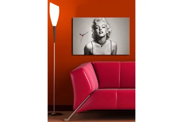 Dekorativ Canvasbilde med Klokke - Flerfarget - Interiør - Veggdekorasjon - Klokker